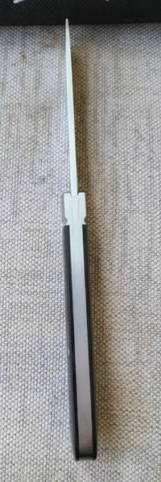 Mike Moran Straight One Arm Razor Jack..Black Canvas MIcarta..CPM-154...3.75"..coa,.pouch.... #170