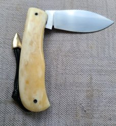Vincenzo Balistreri Polished Sambar Stag Nessie Slipjoin...3.75"...Lanyard.. Bead..AEB-L..coa..slip.