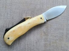 Vincenzo Balistreri Polished Sambar Stag Nessie Slipjoin...3.75"...Lanyard.. Bead..AEB-L..coa..slip.