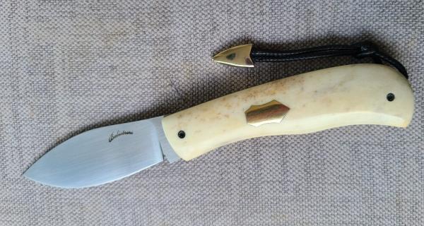 Vincenzo Balistreri Polished Sambar Stag Nessie Slipjoin...3.75"...Lanyard.. Bead..AEB-L..coa..slip. Vincenzo Balistreri Polished Sambar Stag Nessie Slipjoin...3.75"...Lanyard.. Bead..AEB-L..coa..slip.