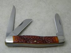 Camillus / Western USA Jigged Delrin Large Stockman Knife