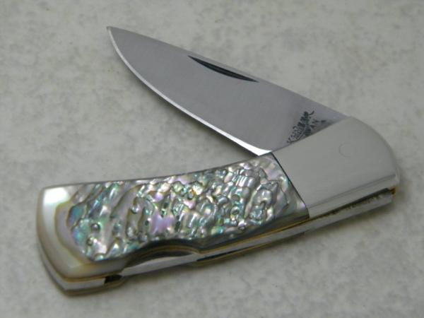Khyber Japan Stainless 2822 Abalone Pearl Lockback Knife
