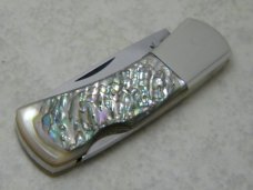 Khyber Japan Stainless 2822 Abalone Pearl Lockback Knife