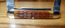 Great Eastern Cutlery 291319 Jigged Bone Whittler 3 Springs Frozen Forged 1095 Carbon Steel Blades