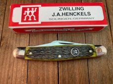 Henckels by Boker 4 Blade Stockman Mountain Moss Green Bone