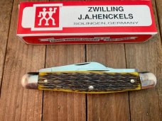 Henckels by Boker 4 Blade Stockman Mountain Moss Green Bone