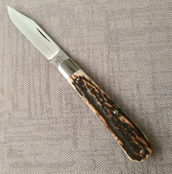 Todd Davison Sambar Stag Trapper...Cpm154..3 13/16" closed..jeweled liners..#2374...New from maker 
