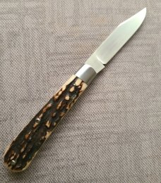 Todd Davison Sambar Stag Trapper...Cpm154..3 13/16" closed..jeweled liners..#2374...New from maker 