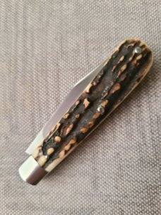 Todd Davison Sambar Stag Trapper...Cpm154..3 13/16" closed..jeweled liners..#2374...New from maker 