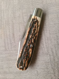 Todd Davison Sambar Stag Trapper...Cpm154..3 13/16" closed..jeweled liners..#2374...New from maker 