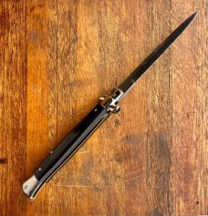 11 In. Italian Swivel Bolster,  Black Composition, Stainless Bayonet, SwitchBlade