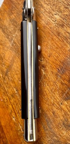 11 In. Italian Swivel Bolster,  Black Composition, Stainless Bayonet, SwitchBlade