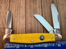 Henckels by Boker Stockman Bright Yellow Pin Feather Jigged Bone