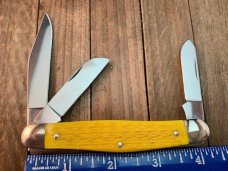 Henckels by Boker Stockman Bright Yellow Pin Feather Jigged Bone