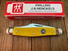 Henckels by Boker Stockman Bright Yellow Pin Feather Jigged Bone
