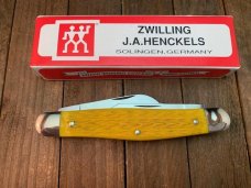 Henckels by Boker Stockman Bright Yellow Pin Feather Jigged Bone