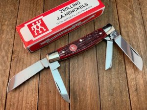 Henckels by Boker Congress Mahogany Red Pin Feather Jigged Bone 