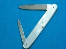 VINTAGE JUNKERWERK SOLINGEN PEARL MOP EQUAL END CIGAR PEN JACK FOLDING POCKET KNIFE KNIVES OLD