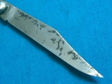 VINTAGE FANCY HANDLE HAMMER BRAND USA BROWN FOLDING POCKET TOOTHPICK TICKLER FISH KNIFE KNIVES OLD