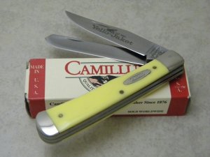 Camillus New York USA 717Y  "Yello-Jaket" Trapper Knife NIB