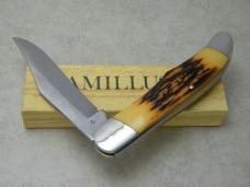 Camillus Stainless USA Sword Brand Imitation Stag #9 Folding Hunter Knife NIB