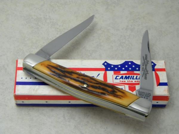 Camillus New York USA Sword Brand 1976 Imitation Stag #19 Muskrat Knife NIB Camillus New York USA Sword Brand 1976 Imitation Stag #19 Muskrat Knife NIB