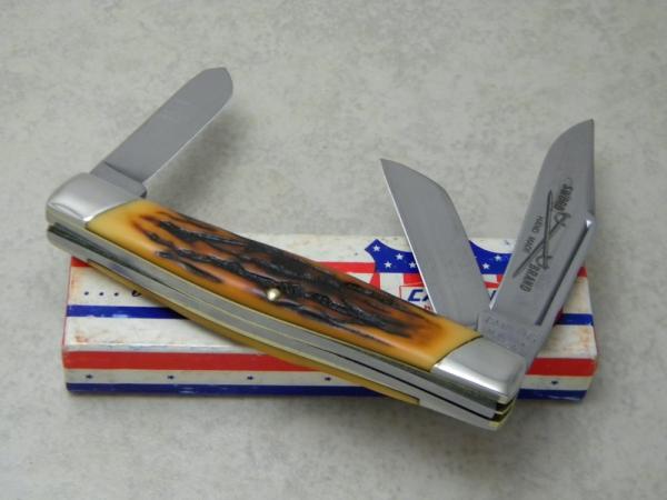 Camillus New York USA Sword Brand 1976 Imitation Stag #89 Large Stockman Knife NIB