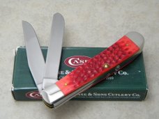 Case XX USA 2002 Dark Red Bone 6254 SS Trapper Knife in Box
