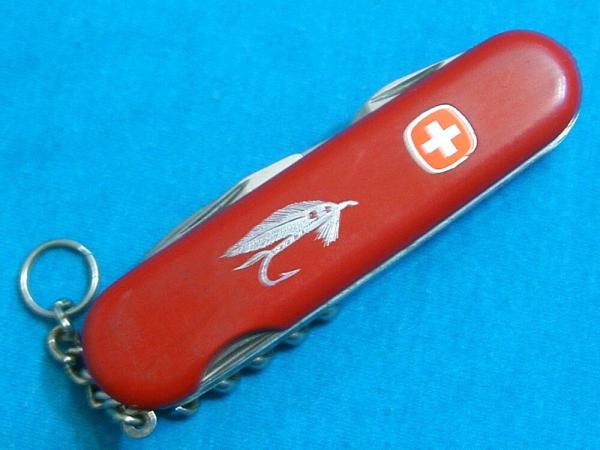 DISCONTINUED WENGER SWISS ARMY FLY FISHERMAN 16945 84MM FOLDING POCKET CAMP KNIFE VICTORINOX KNIVES
