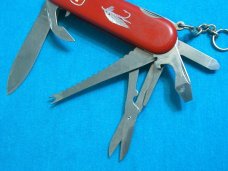 DISCONTINUED WENGER SWISS ARMY FLY FISHERMAN 16945 84MM FOLDING POCKET CAMP KNIFE VICTORINOX KNIVES