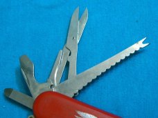 DISCONTINUED WENGER SWISS ARMY FLY FISHERMAN 16945 84MM FOLDING POCKET CAMP KNIFE VICTORINOX KNIVES