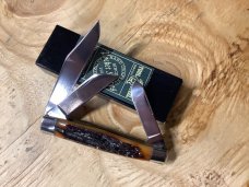 Queen large stockman in amber bone