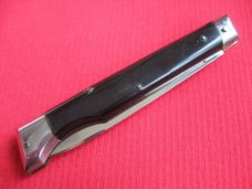 Vintage Italian INOX 9" Slant Bolster HORN Switchblade Knife