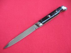 Vintage Italian INOX 9" Slant Bolster HORN Switchblade Knife