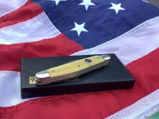J A Henckels Stockman Pocket Knife w/ Buffalo Horn Handles +Pouch, COA & Hard Box -NOS