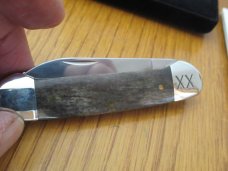 Case XX 2019 Discontinued Dark Brown Giraffe Bone Canoe Pattern # EX2131 SS
