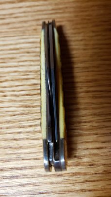 JA Henckels Jigged Bone Stockman Near Mint W/Box SS Blades. Not used, carried or re-sharpened. NICE!