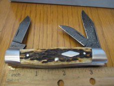 Case XX 2015 Tony Bose Dark Molasse Cattle Knife Pattern # TB632015  Damascus 