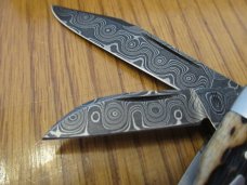 Case XX 2015 Tony Bose Dark Molasse Cattle Knife Pattern # TB632015  Damascus 
