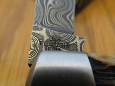 Case XX 2015 Tony Bose Dark Molasse Cattle Knife Pattern # TB632015  Damascus 