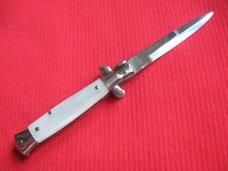 Oreste Dibon Italian 16cm. Cracked Ice STILETTO Switchblade Knife - New Old Stock