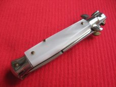 Oreste Dibon Italian 16cm. Cracked Ice STILETTO Switchblade Knife - New Old Stock