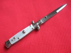Oreste Dibon Italian 16cm. Cracked Ice STILETTO Switchblade Knife - New Old Stock