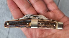 Rare Fight'n Rooster Congress Knife, Frank Buster Stag Cigar Band, Solingen Germany