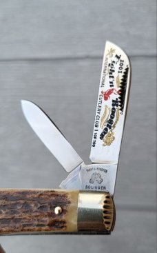 Rare Fight'n Rooster Congress Knife, Frank Buster Stag Cigar Band, Solingen Germany