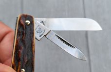 Rare Fight'n Rooster Congress Knife, Frank Buster Stag Cigar Band, Solingen Germany