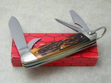Camillus New York USA Sword Brand Imitation Stag #97 Camp Scout Utility Knife NIB