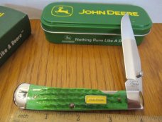 Case XX 2010 Green Bone John Deere Trapperlock Pattern # 6154L SS