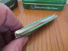 Case XX 2010 Green Bone John Deere Trapperlock Pattern # 6154L SS