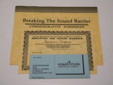 Schrade + USA LTD Breaking The Sound Barrier Scrimshaw Lockback Knife & Pouch in Box